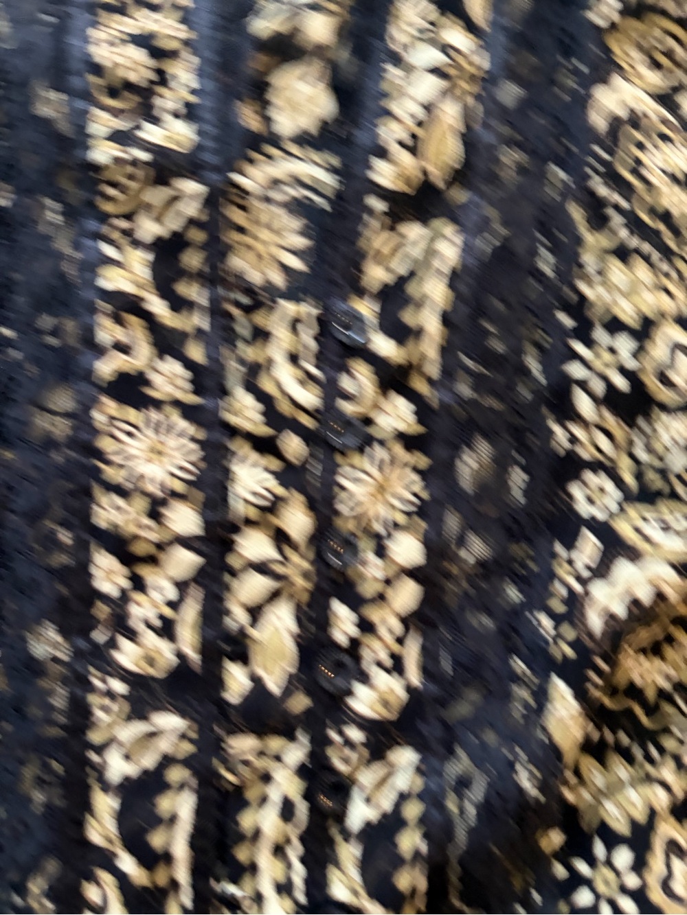 Emma James Black and Gold Floral Lace-Trim Blouse - Picture 5 of 12